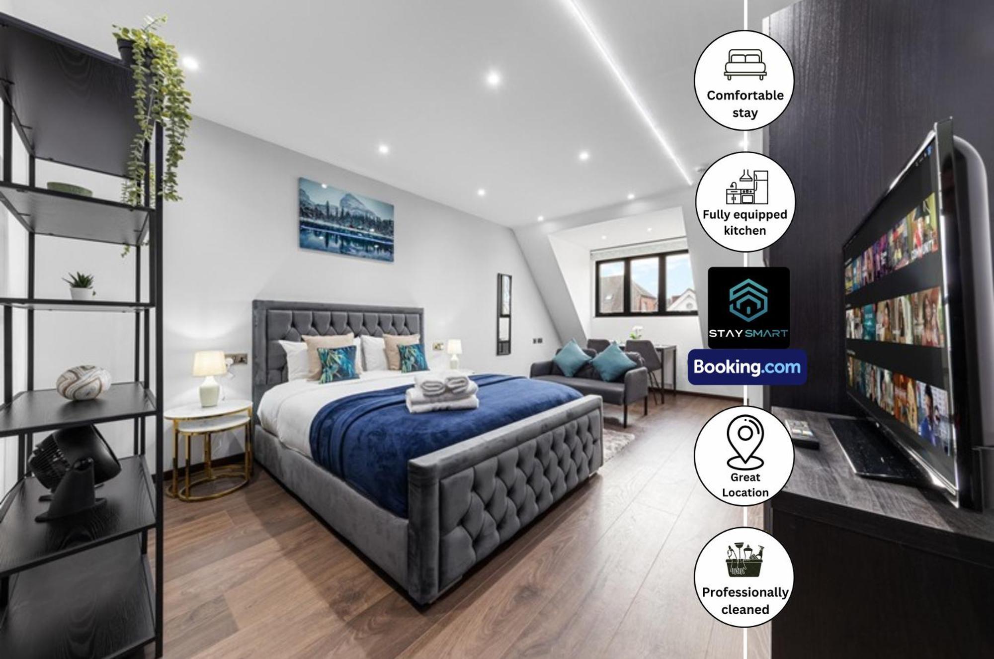 Stylish Studio Apt By Stay Smart Short Lets & Serviced Accommodation Woodstock With Free Wifi Λονδίνο Εξωτερικό φωτογραφία